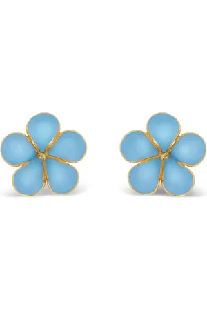 Oscar de la Renta Enamel Flower stud earrings