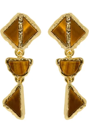 Oscar de la Renta Mixed-stone clip-on earrings