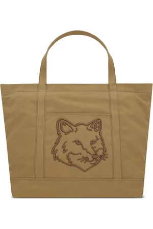 Maison Kitsuné Fox Head-embroidered tote bag