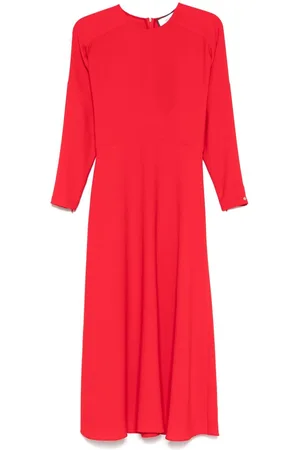 NISSA A-line crepe mid dress
