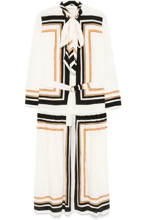 ZIMMERMANN Pussy-bow collar midi dress