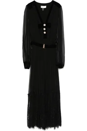 NISSA Lace-detail midi dress