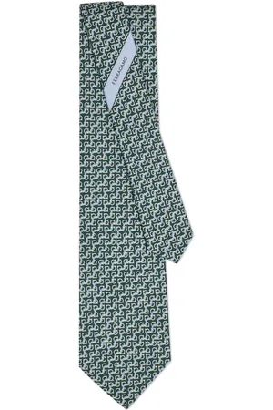 Salvatore Ferragamo String-print silk tie