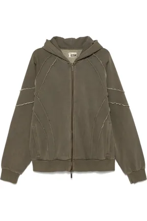 Izzue Distressed panel hooded jacket