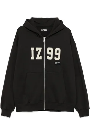 Izzue Logo print hooded jacket