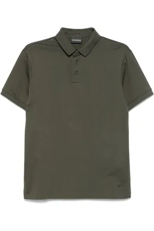 Emporio Armani Patterned-jacquard polo shirt