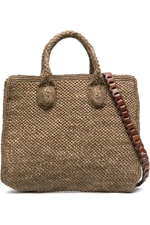 IBELIV Rary woven-raffia tote bag