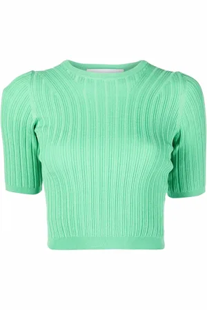 REMAIN Rib-knit short-sleeve top