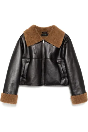 tout a coup Cropped faux-leather jacket