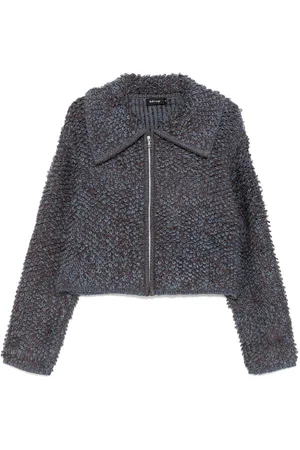 tout a coup Textured zip-up cardigan