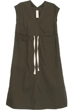Lee Mathews Poplin v-neck dress