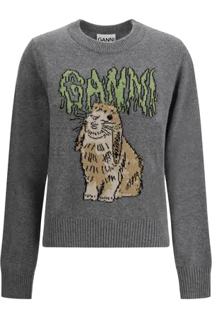 Ganni Graphic-bunny sweater