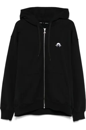 Marine Serre Moon-logo zip-up hoodie
