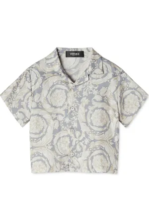 VERSACE Barocco-print silk shirt