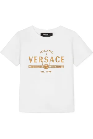 VERSACE Glitter-logo T-shirt