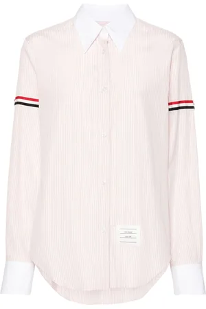 Thom Browne Contrast-border striped shirt