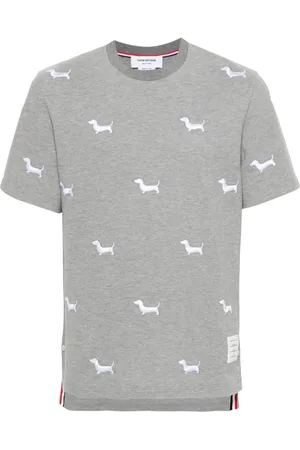 Thom Browne Dog-embroidery T-shirt