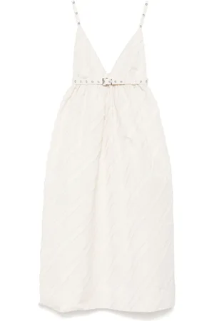 Ganni Stripe-pattern midi dress