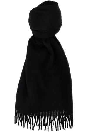 Saint Laurent Knitted fringed scarf