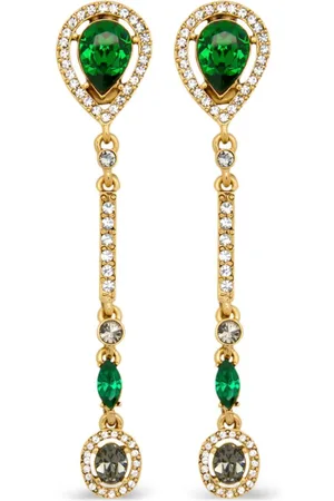 Oscar de la Renta Teardrop Strand clip-on earrings