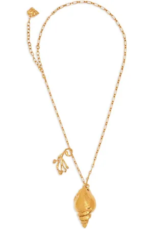 Oscar de la Renta Coral & Shell pendant necklace