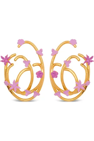 Oscar de la Renta Tangled O floral earrings