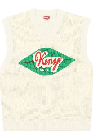 Kenzo Fruit Stickers "Beige" sweater vest