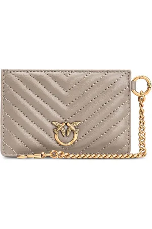 Pinko Love Birds quilted metallic cardholder