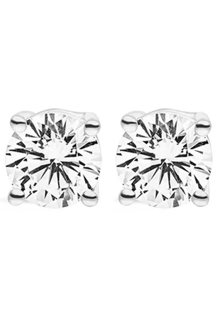 VEYNOU 14kt white gold Ella diamond stud earrings