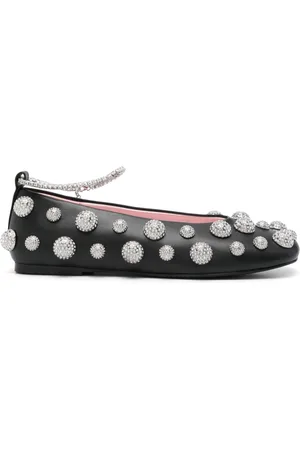 STINE GOYA Crystal-embellished ballerina shoes