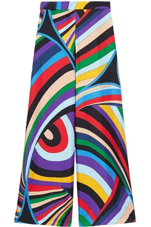 Puccini Iride-print silk trousers
