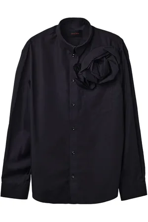 Simone Rocha Rose-appliqu?? shirt