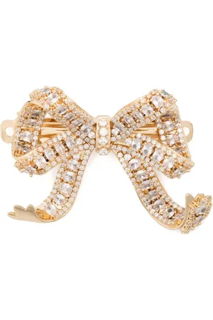 Self-Portrait Crystal-embellished bow hair clip