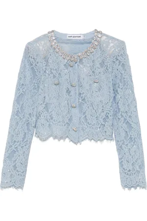 Self-Portrait Lace embellished top