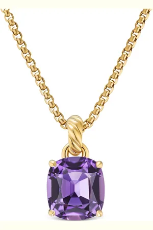 David Yurman 18kt yellow Marbella amethyst pendant (12mm)