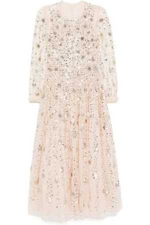 Needle & Thread Shooting stars long-sleeved gown