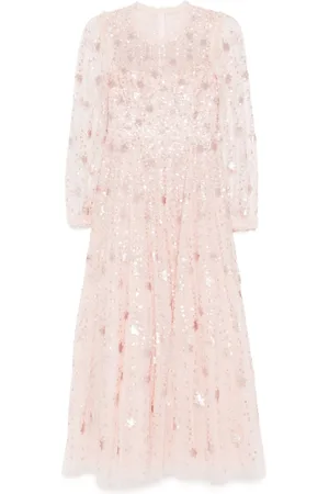 Needle & Thread Shooting stars long-sleeved gown