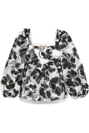 STINE GOYA Anemone-jacquard square-neck top
