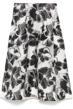 STINE GOYA Anemone-jacquard voluminous midi skirt