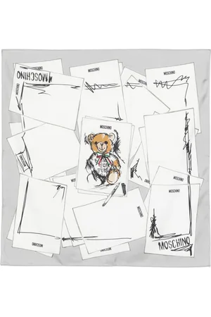 Moschino Teddy bear-motif scarf