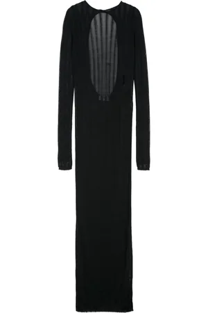 The Attico Logo-embroidered maxi dress
