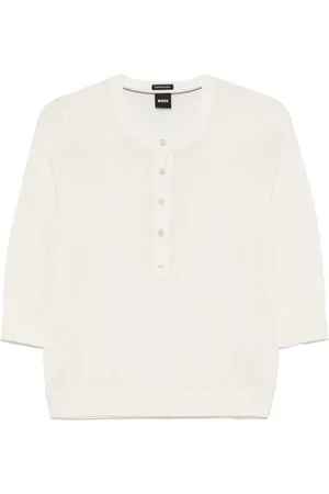 HUGO BOSS Henley-neck sweater