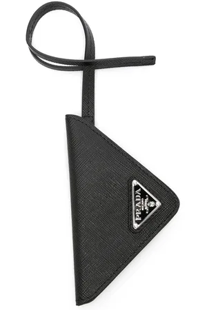 Prada Triangle logo luggage tag