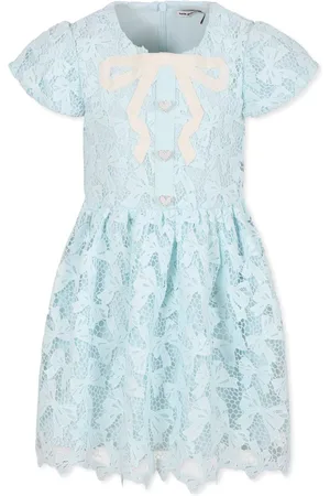 Self-Portrait Bow-detail lace dress