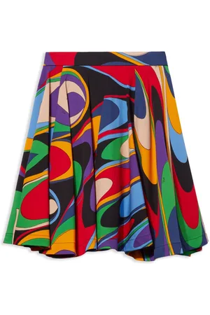 PUCCI Junior Onde-print skirt