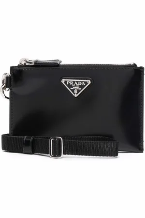 Prada Logo plaque zip-up wallet