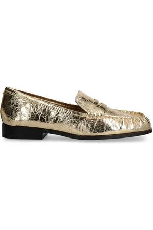 Michael Kors Metallic-leather loafers