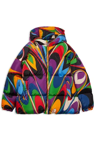 PUCCI Junior Onde-print puffer jacket