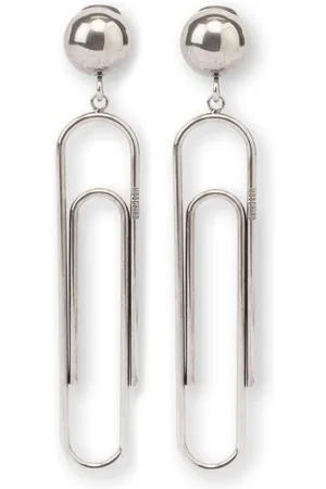 Moschino Pin-shape drop earrings