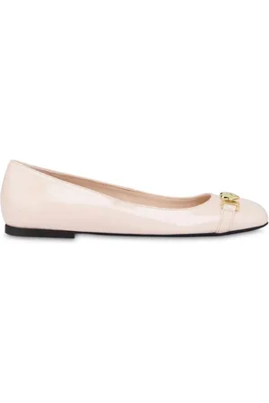 Moschino Logo-plaque ballerina shoes